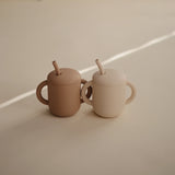 Silicone Training Cup + Straw