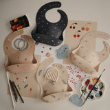 Silicone Baby Bib Rocket Ship