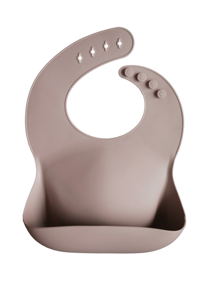 Silicone Baby Bib Warm Taupe