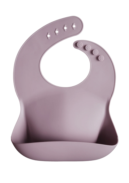 Silicone Baby Bib Pale Mauve