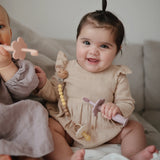 Silicone Pacifier Clip Muted Yellow