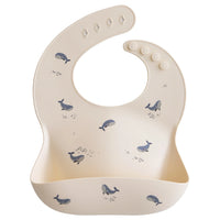 Silicone Baby Bib Whales