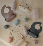 Silicone Baby Bib Warm Taupe