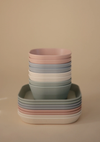 Square Dinnerware Bowl, Set of 2 Blush