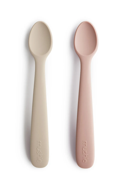 Silicone Feeding Spoons 2-Pack Blush/Shifting Sand