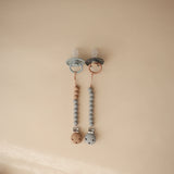 Silicone Pacifier Clip Stone