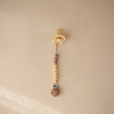Silicone Pacifier Clip Muted Yellow