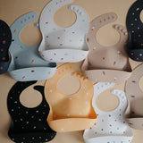 Mushie Silicone Bib White Letters