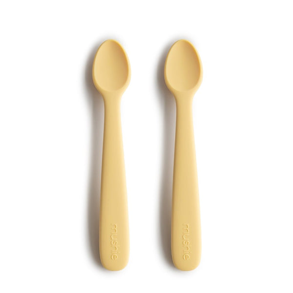 Mushie Silicone Feeding Spoons 2-Pack Pale Daffodil