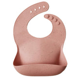 Mushie Silicone Bib Peach Terrazzo