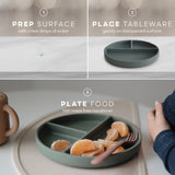 Mushie Silicone Plate Cambridge Blue